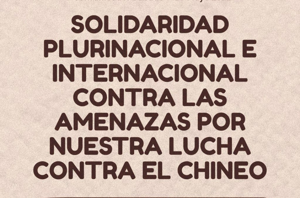 Solidaridad Plurinacional e Internacional contra las amenazas por nuestra lucha #BastaDeChineo