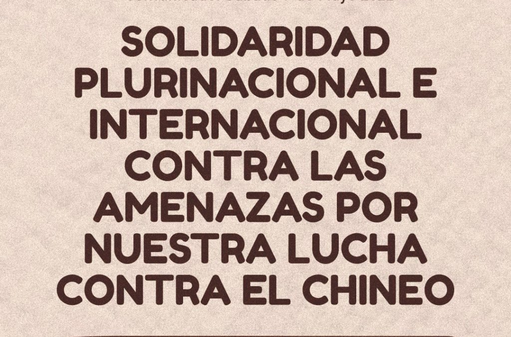 Solidaridad Plurinacional e Internacional contra las amenazas por nuestra lucha #BastaDeChineo